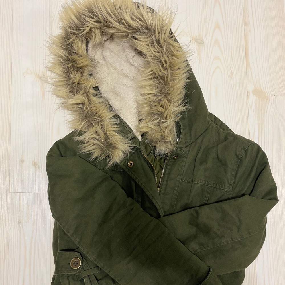 LA Hearts Army Green Winter Sherpa
